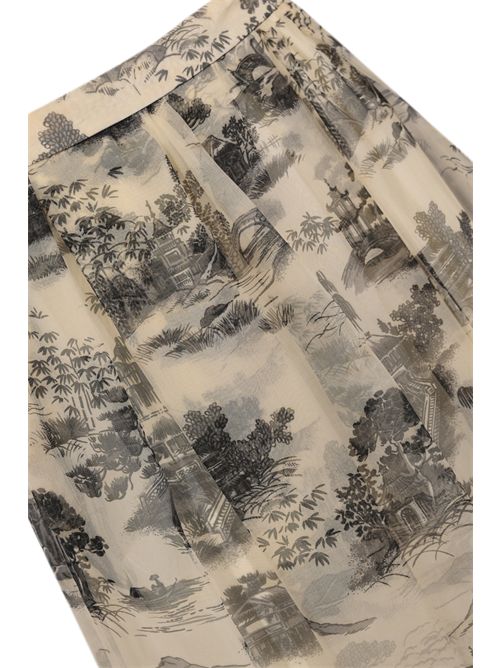 Gonna MSESABBIA in organza di seta stampata MAX MARA STUDIO | 2616101034600002